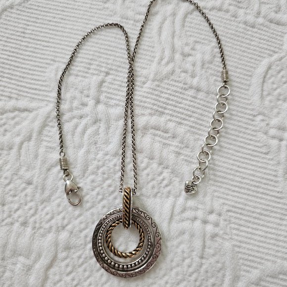 Brighton Set Silver & Gold Plated, Rapture Necklace. (Retired) - Picture 1 of 3